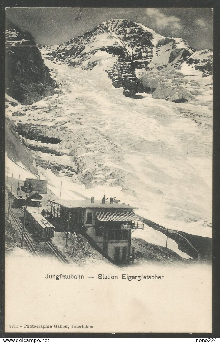 Carte P De 1901 ( Jungfraubahn-Station Eigergletscher ) - Stazioni Con Treni