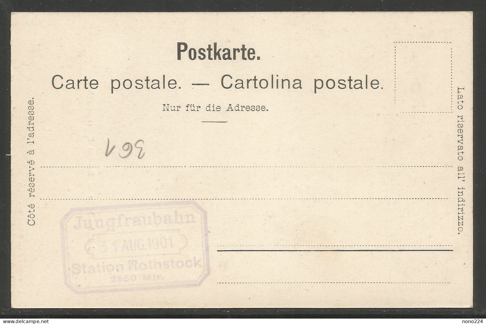 Carte P De 1901 ( Jungfraubahn-Station Eigergletscher ) - Stazioni Con Treni