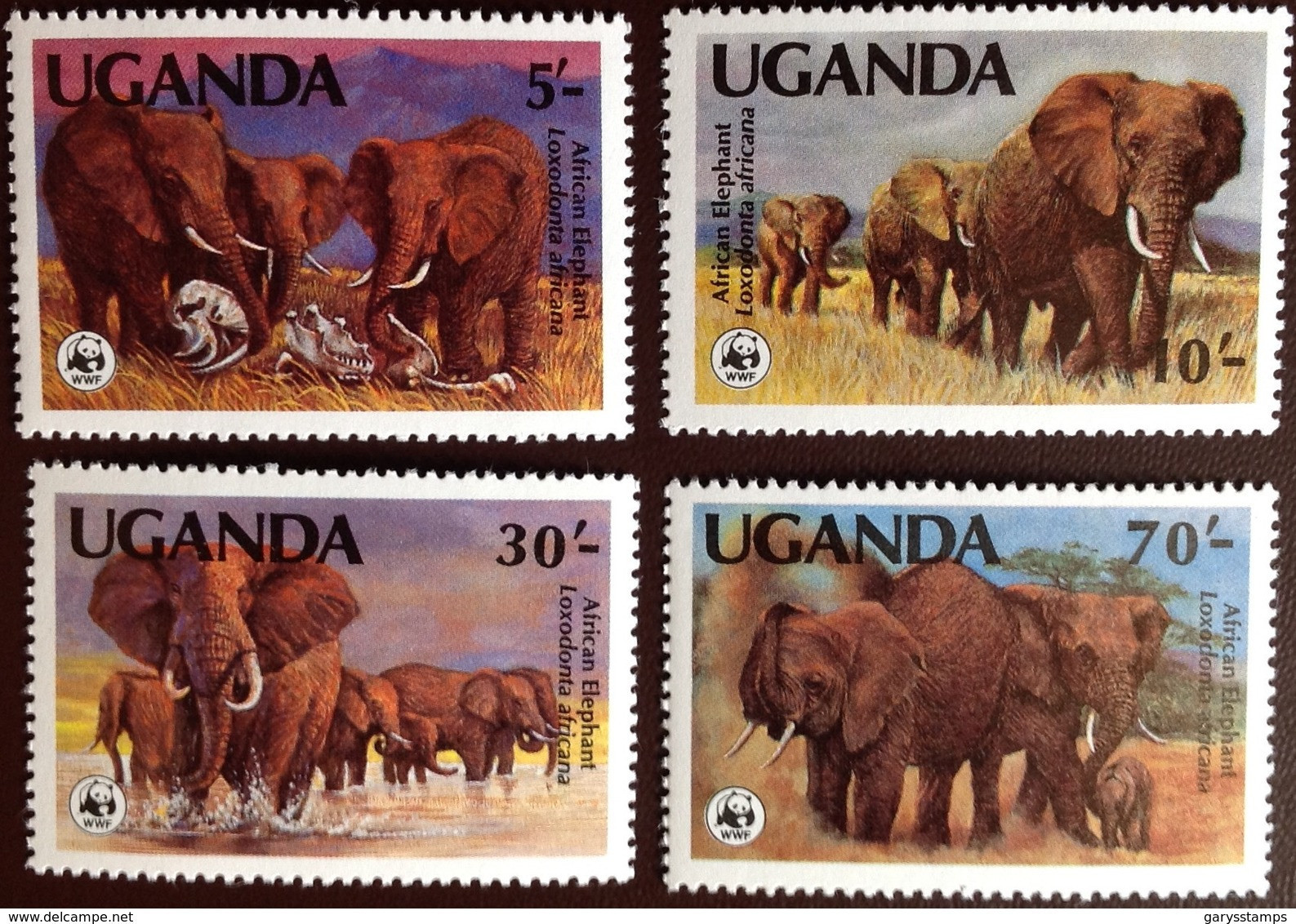 Uganda 1983 WWF Elephants Animals MNH - Elefantes