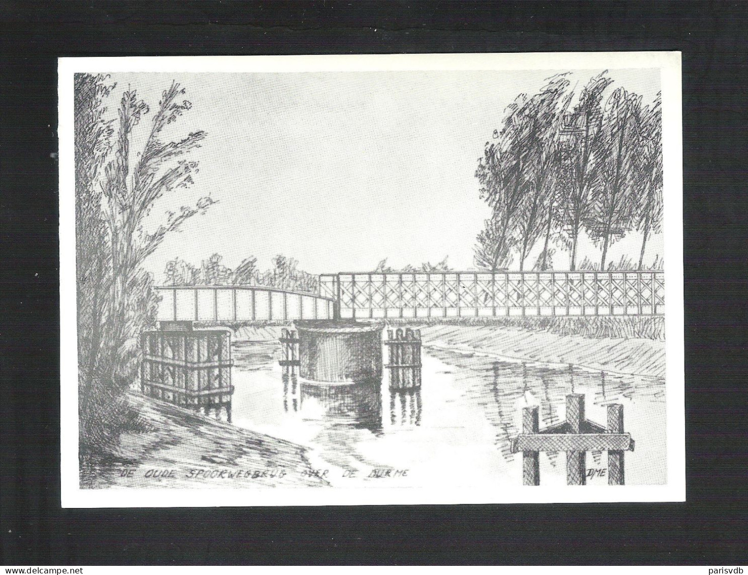 HAMME -  DE OUDE SPOORWEGBRUG OVER DE DURME   (6962) - Hamme