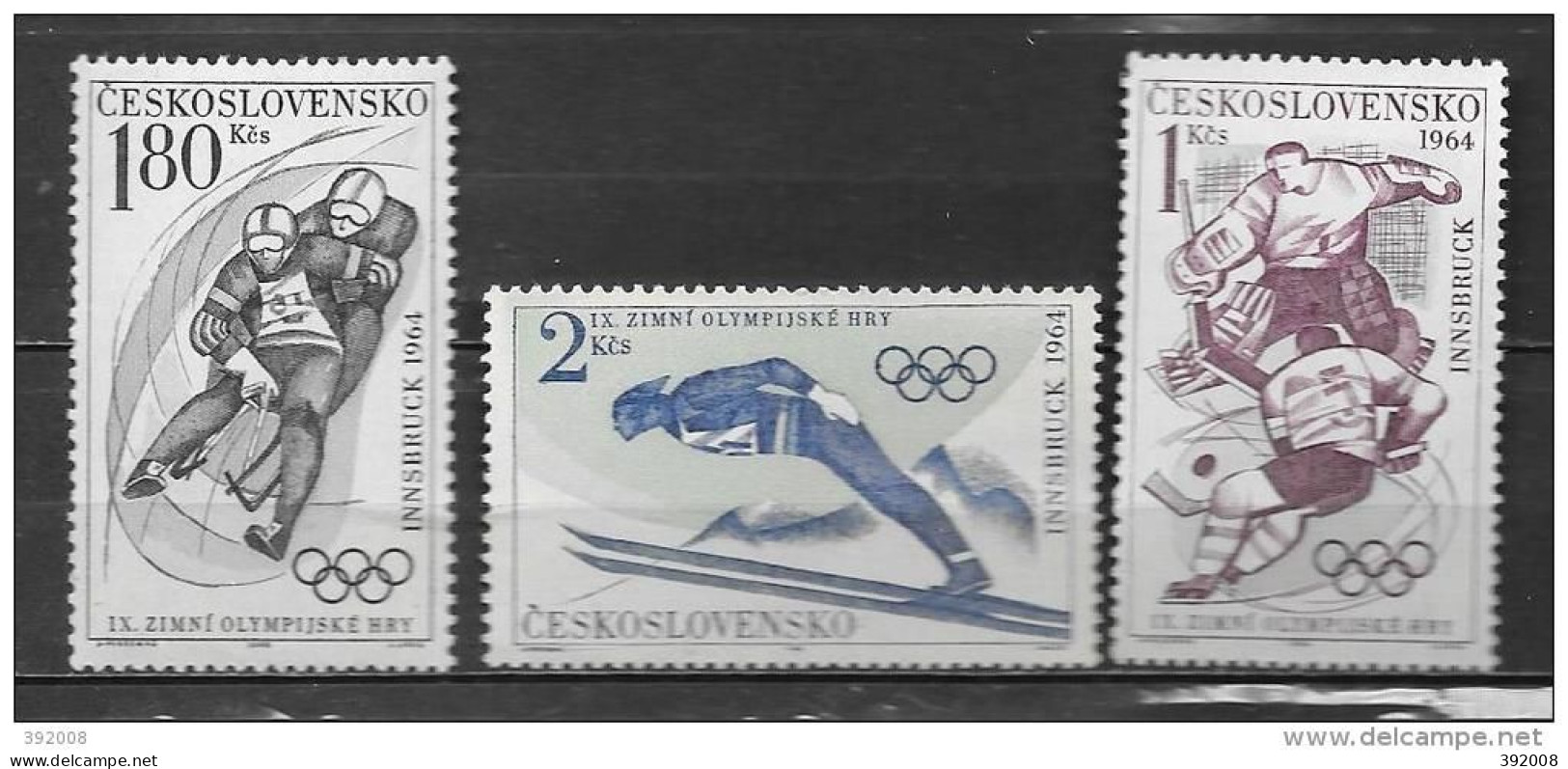 TCHECOSLOVAQUIE - N° 1315 à 1317**MNH - Winter 1964: Innsbruck