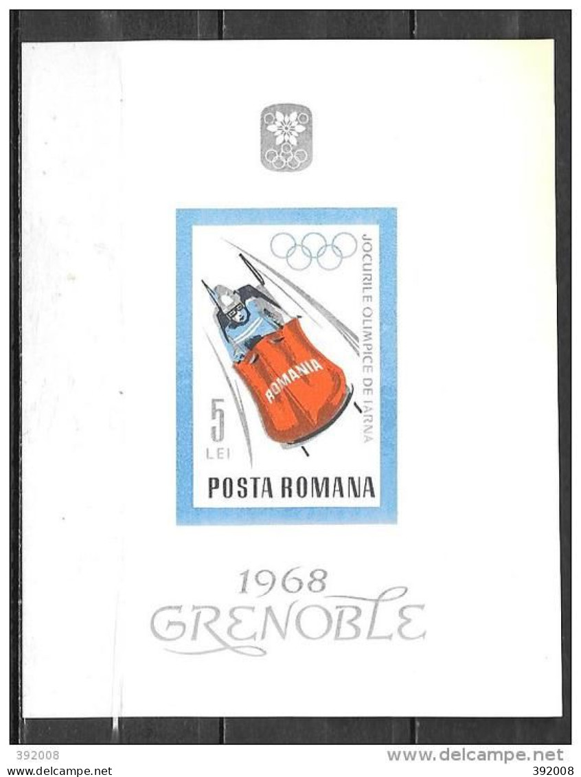 ROUMANIE - BF N° 65**MNH - Inverno1968: Grenoble