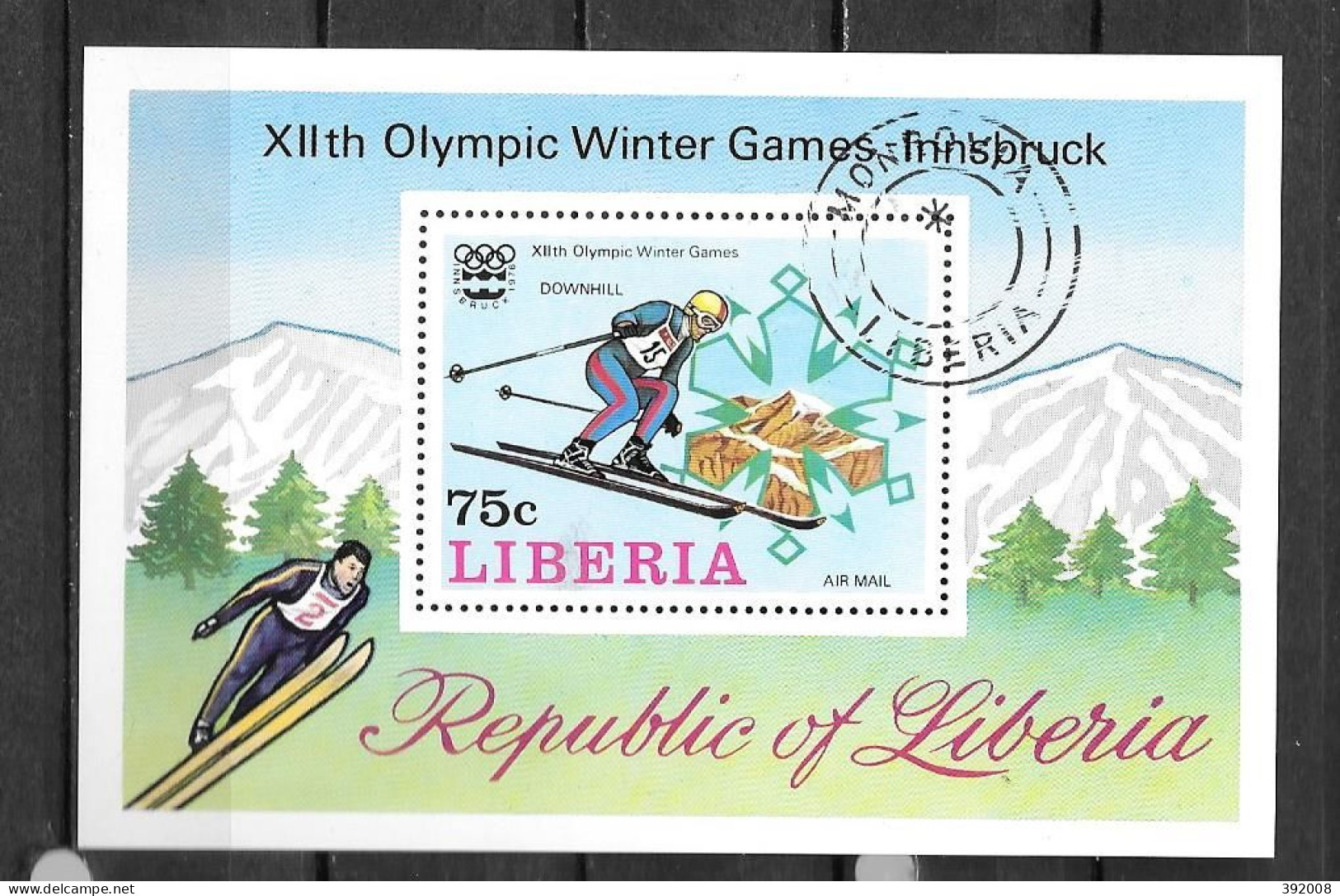 LIBERIA - BF 78 Oblitéré - Used - Winter 1976: Innsbruck