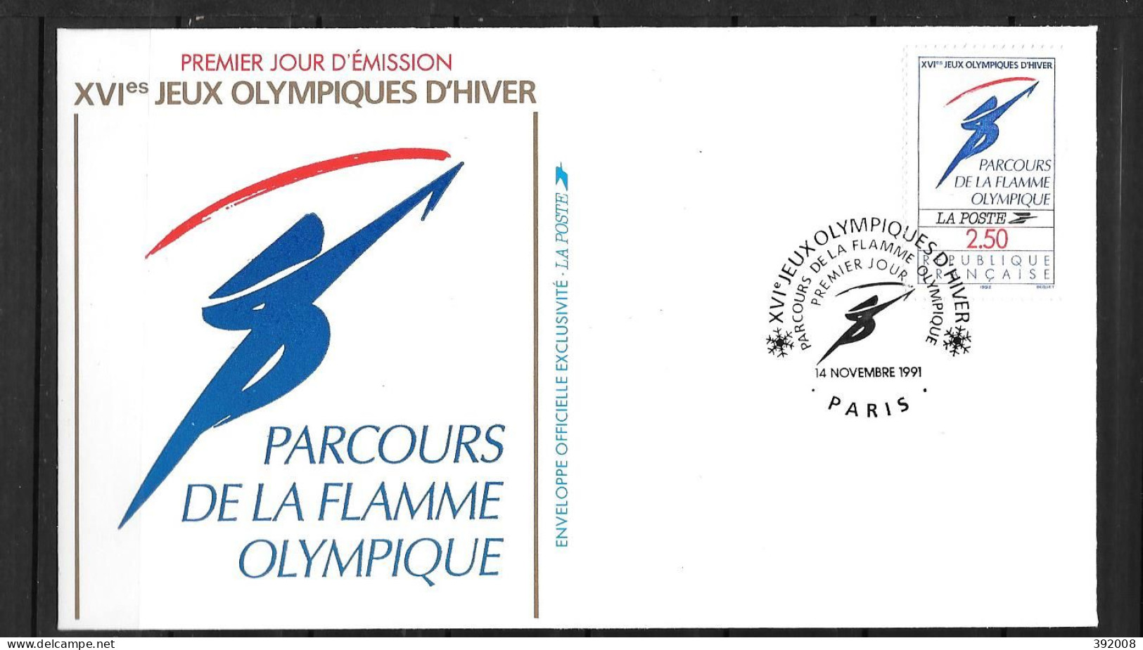 FRANCE - FDC - 2c - Hiver 1992: Albertville