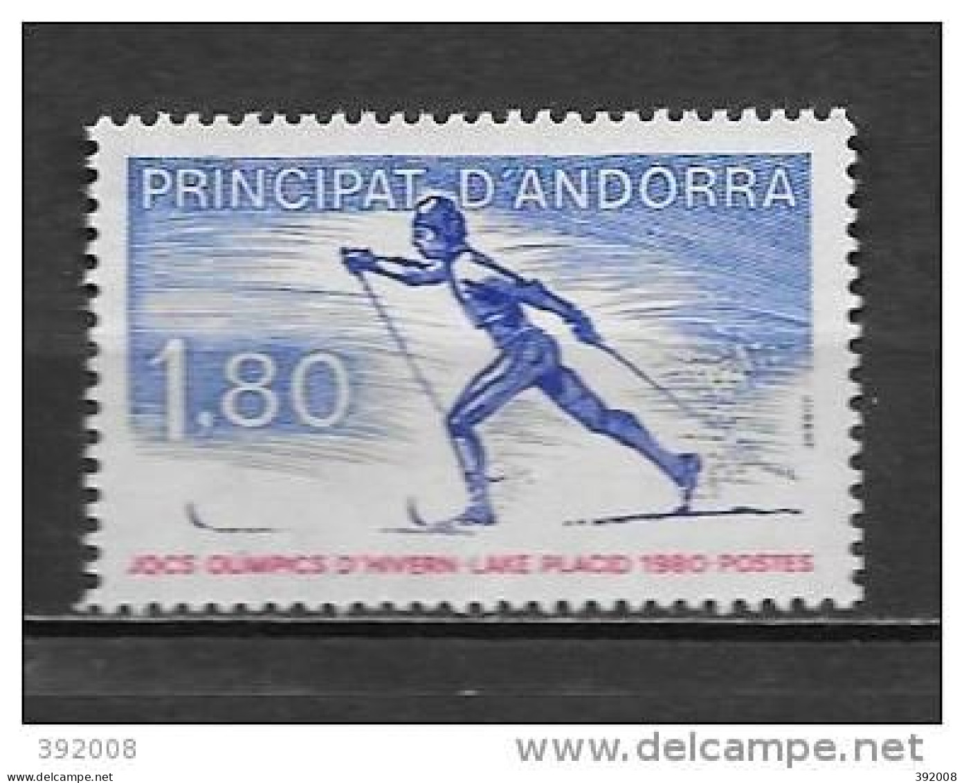 ANDORRE - N° 283**MNH - Inverno1980: Lake Placid