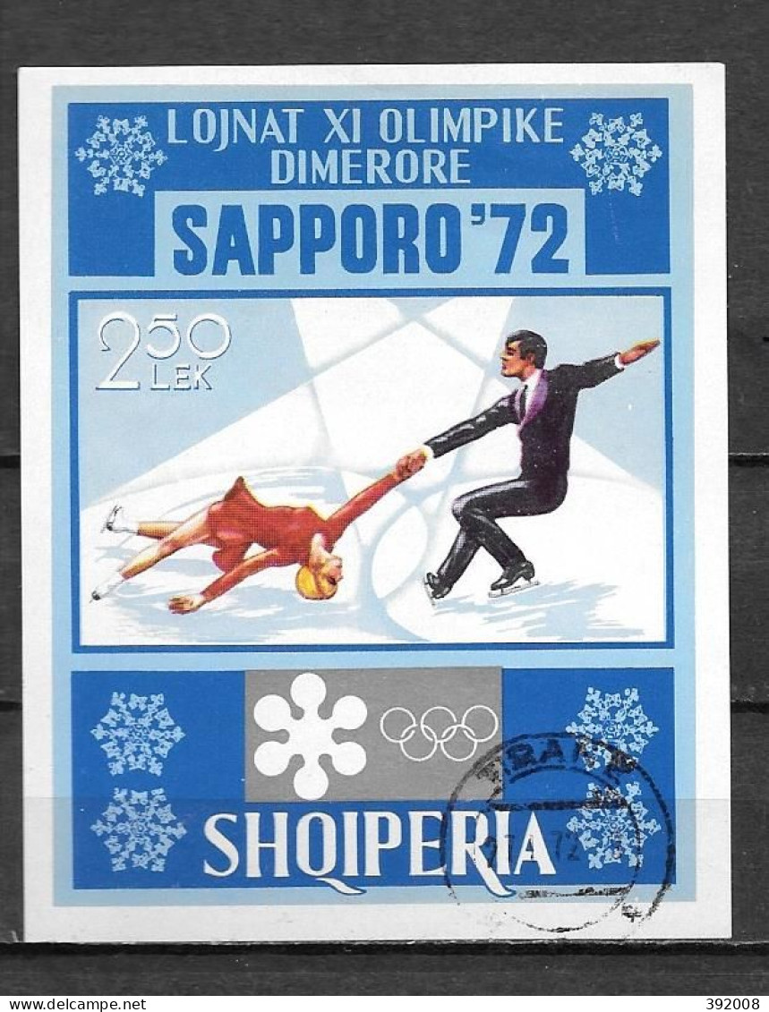 ALBANIE - BF 20 Obliréré - Used - Hiver 1972: Sapporo