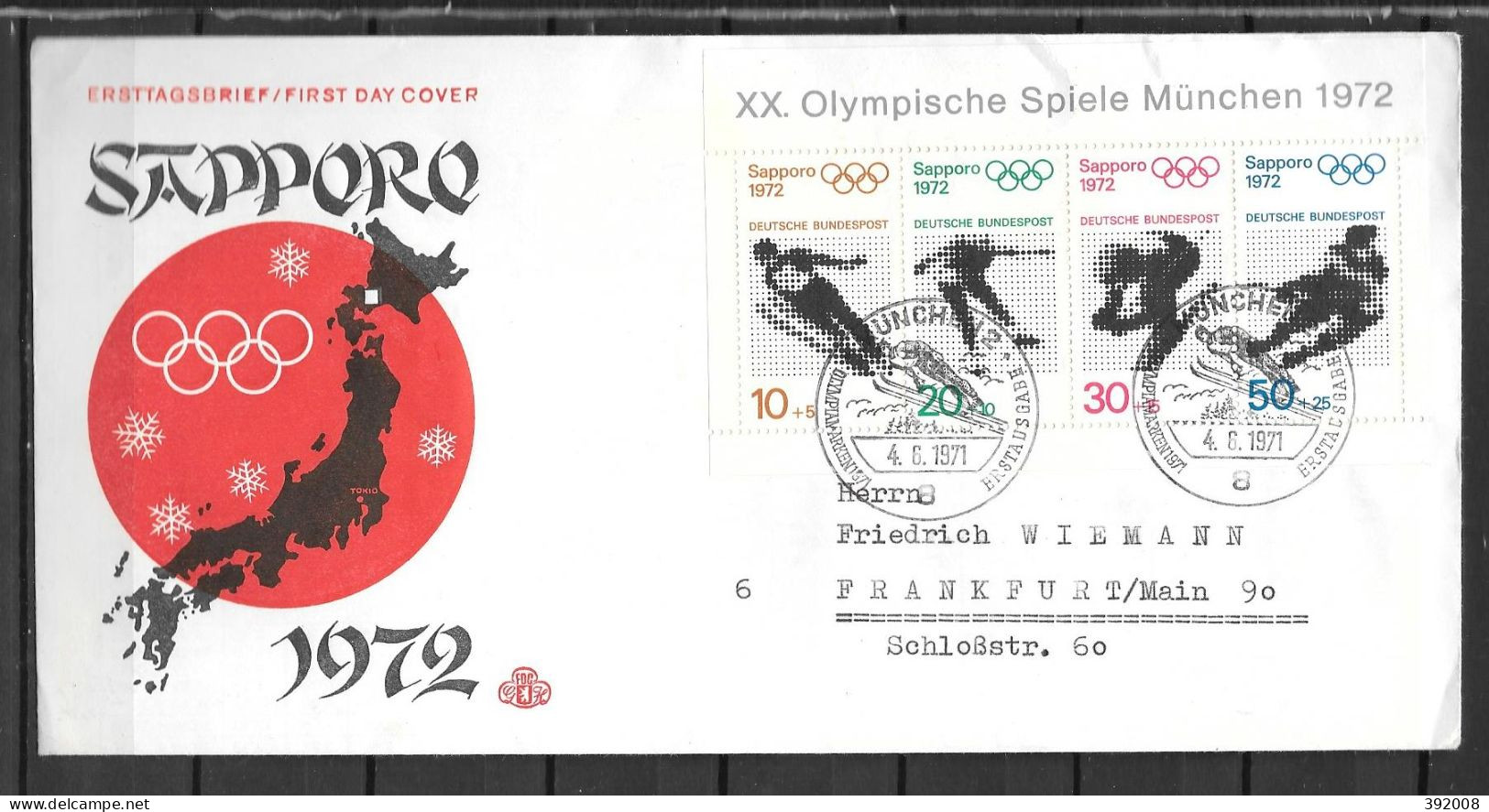 ALLEMAGNE - BF 5**MNH - FDC - Hiver 1972: Sapporo