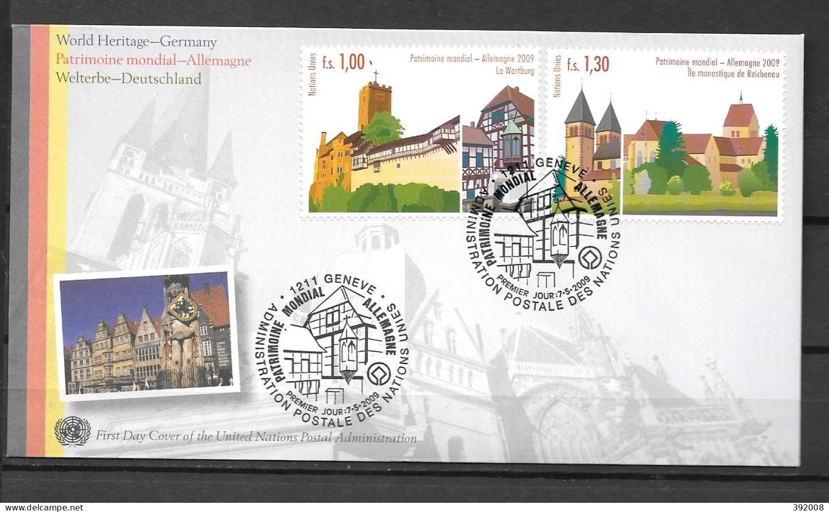 2009 - 653 / 654 - Patrimoine Mondial, Allemagne - 22 - FDC