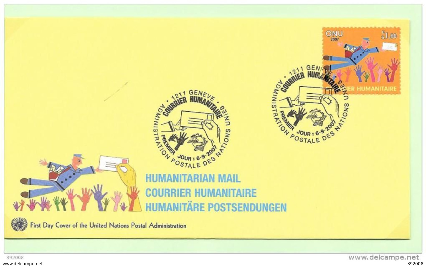 2007 - 586 - Courrier Humanitaire - 21 - FDC