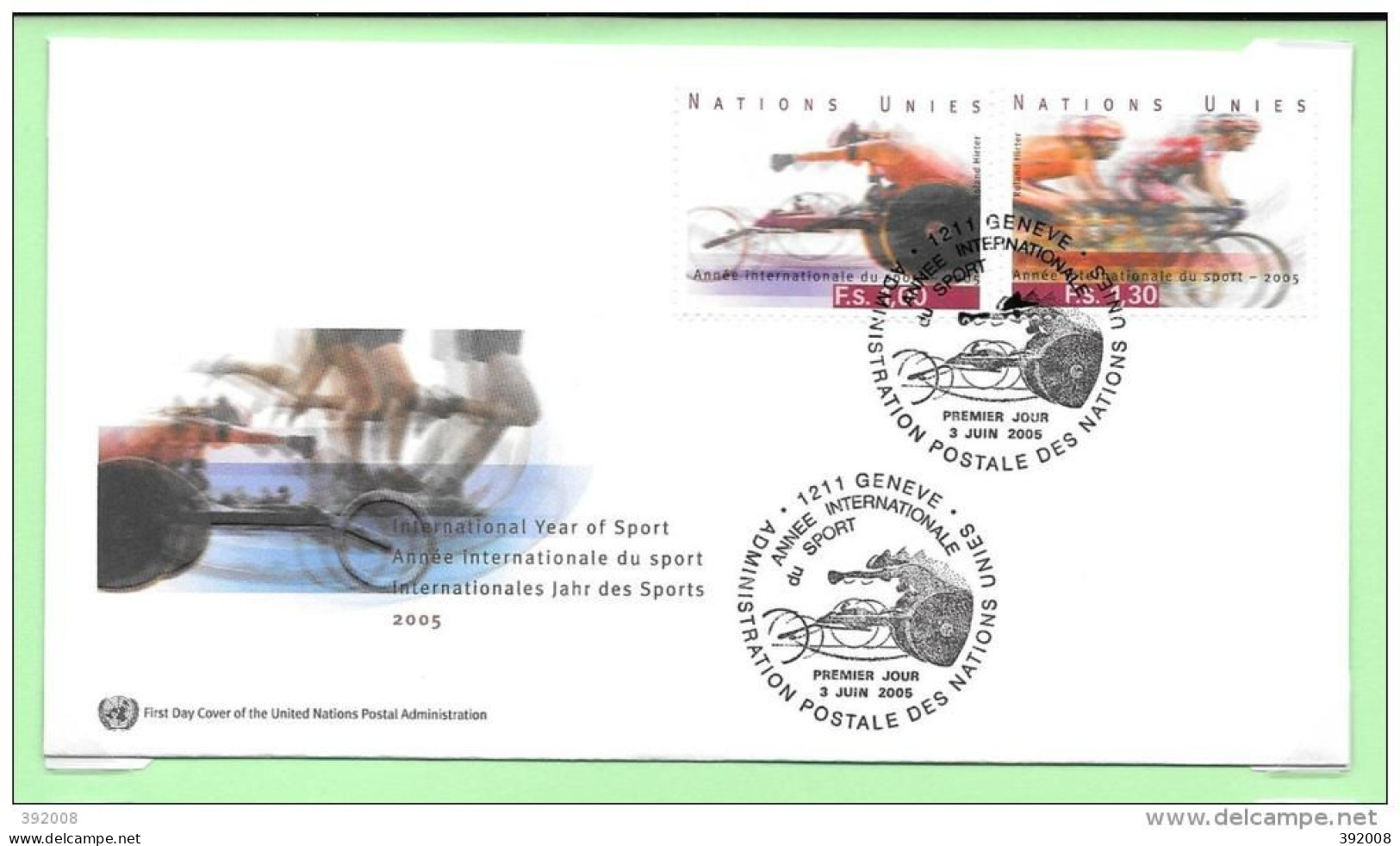 2005 - 527 / 528 - Année Internationale Du Sport - 18 - FDC