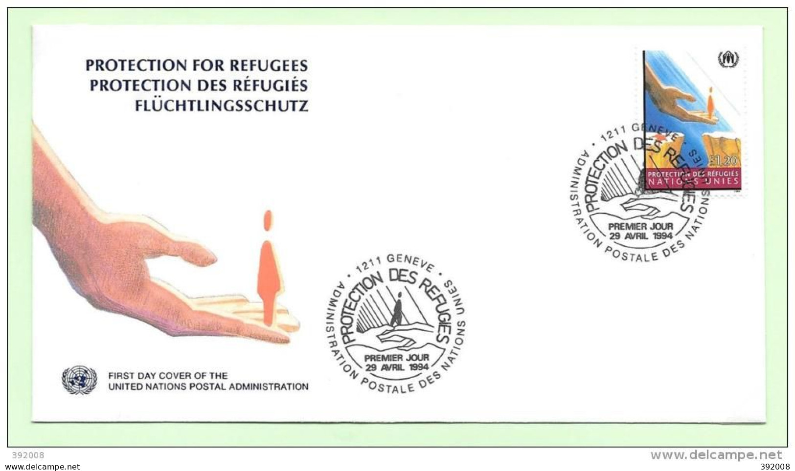 1994 - 269 - Protection Des Réfugiés - 16 - FDC