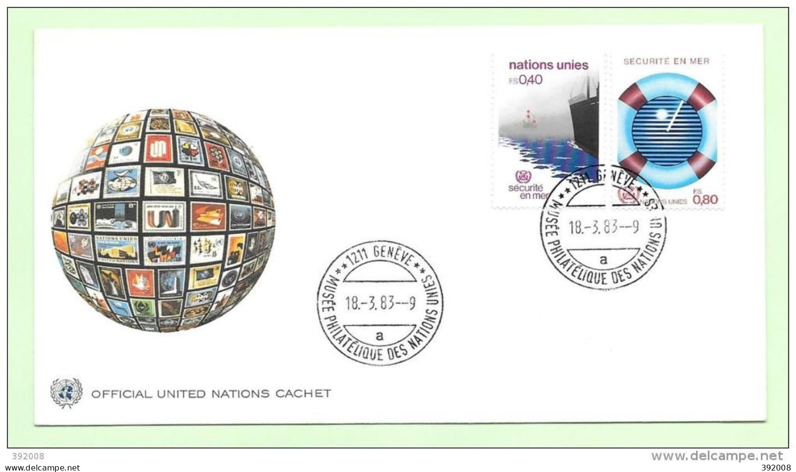 1983 - 112 / 113 - Sécurité En Mer - 11 - FDC