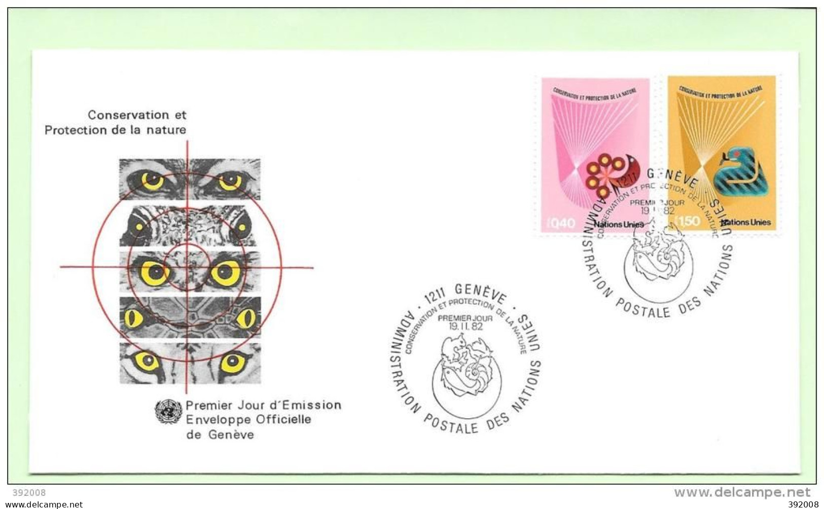 1982 - 109 / 110 - Protection De La Nature - 11 - FDC