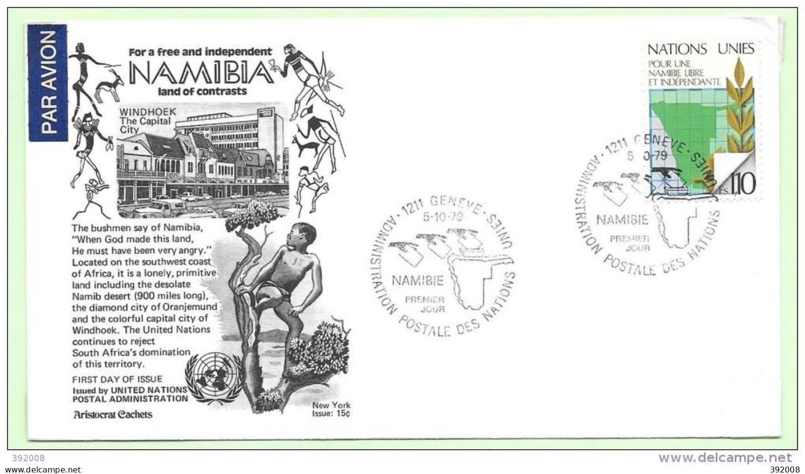 1979 - 85 - Pour Une Namibie Libre - 9 - 2 - FDC