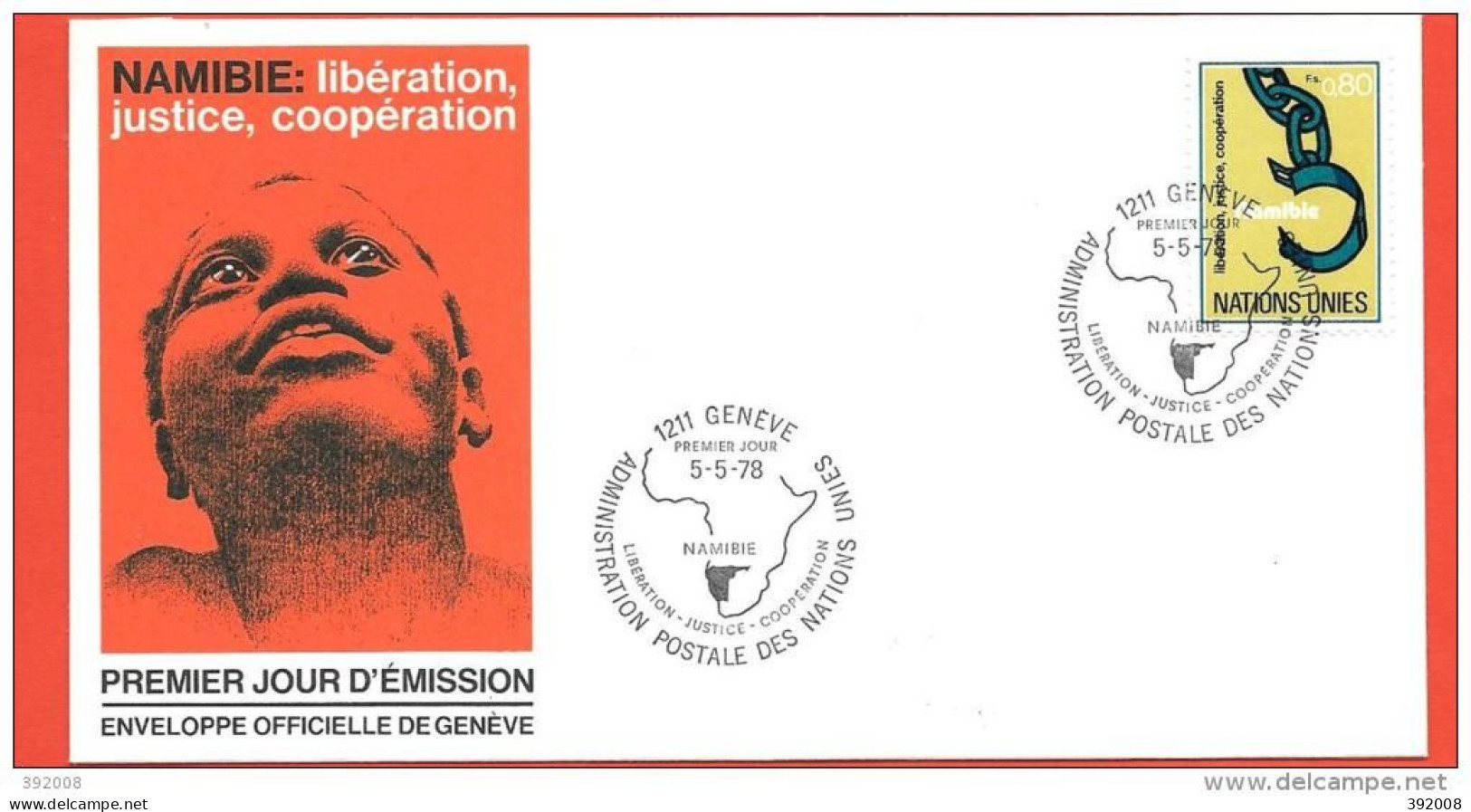 1978 - 85 - Pour Une Namibie Libre - 8 - FDC