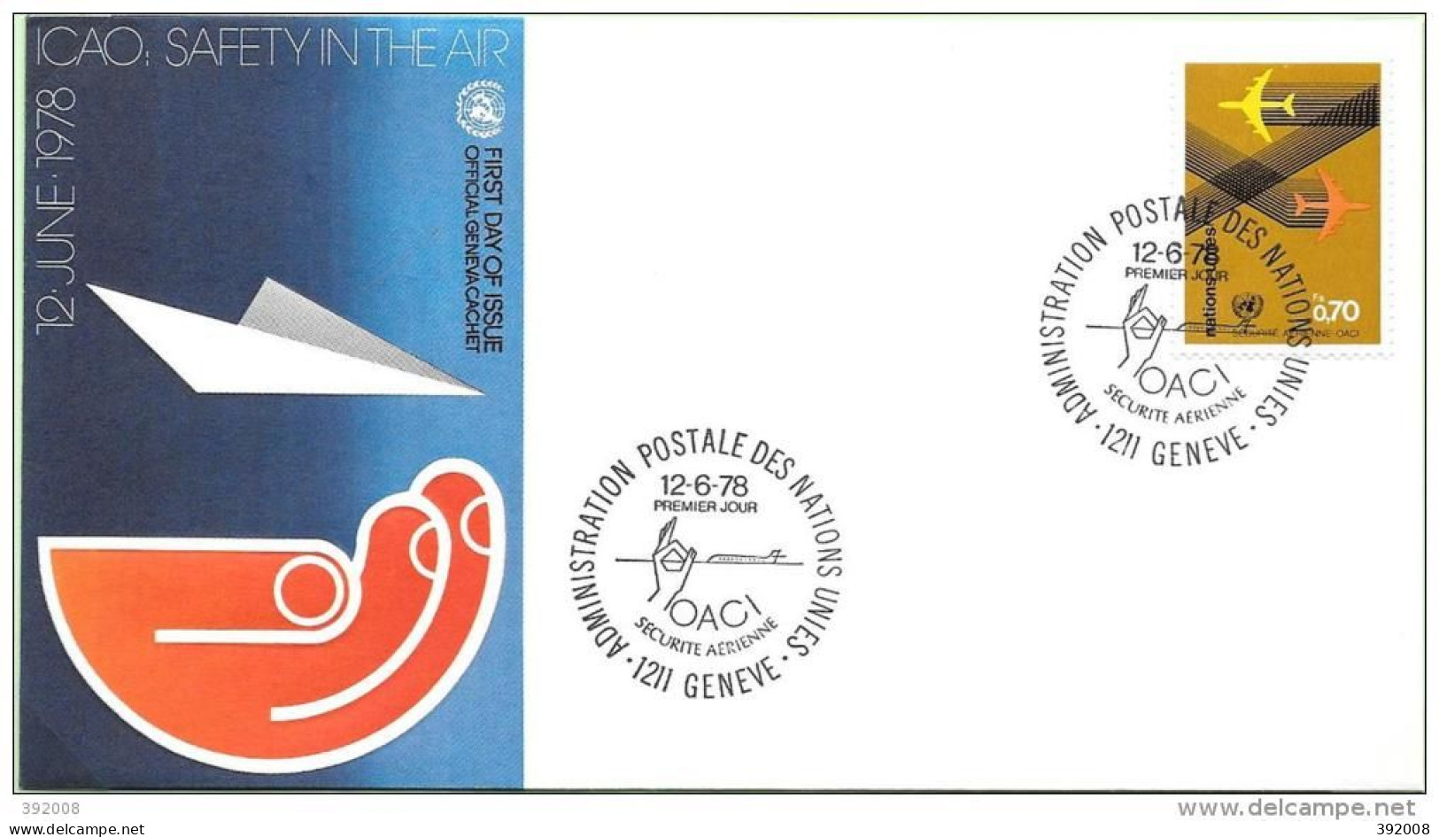 1978 - 76 - Sécurité Aérienne - 7 - 2 - FDC