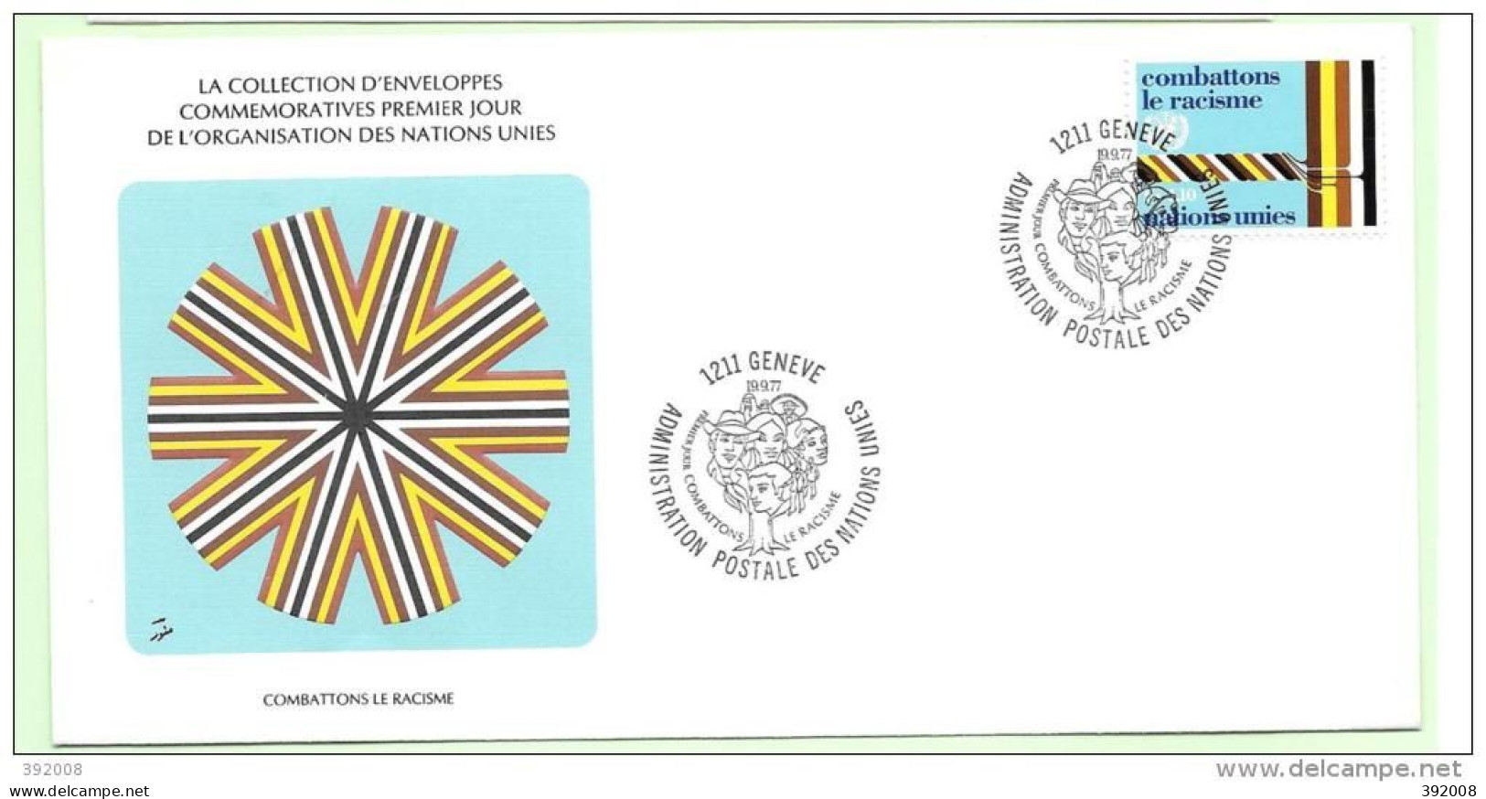 1977 - 69 - Lutte Contre La Discrimination Raciale - 6 - 2 - FDC