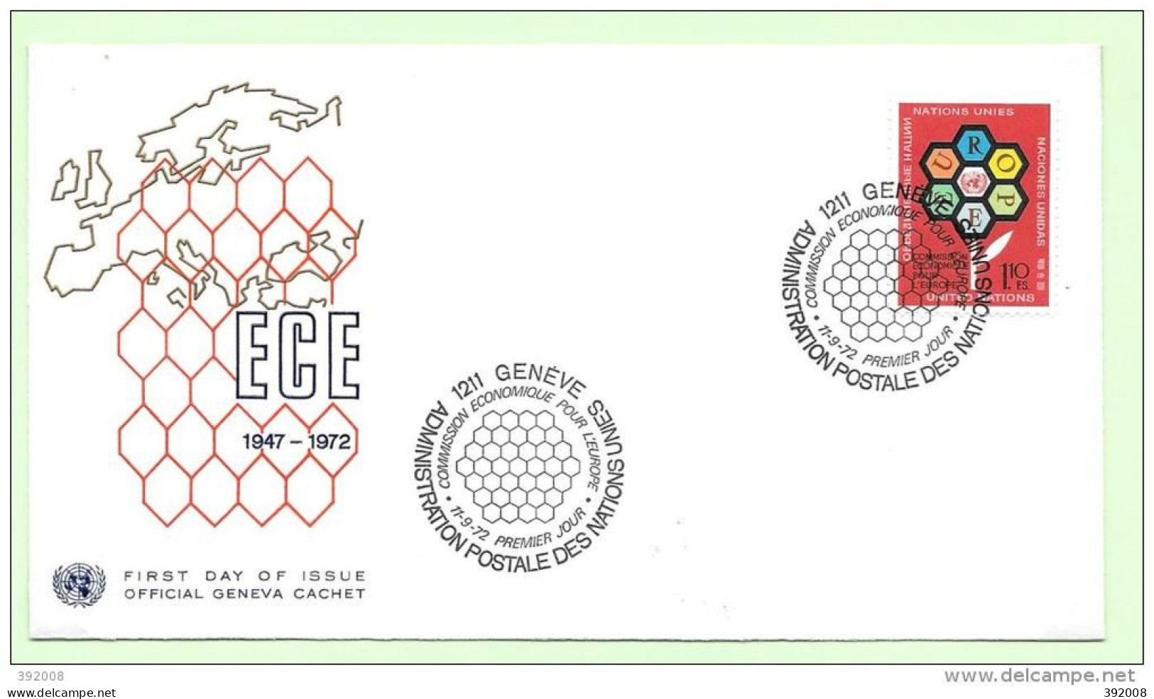 1972 - 27 - 25 Ans De La Commission économique Pour La CEE - 1 - FDC