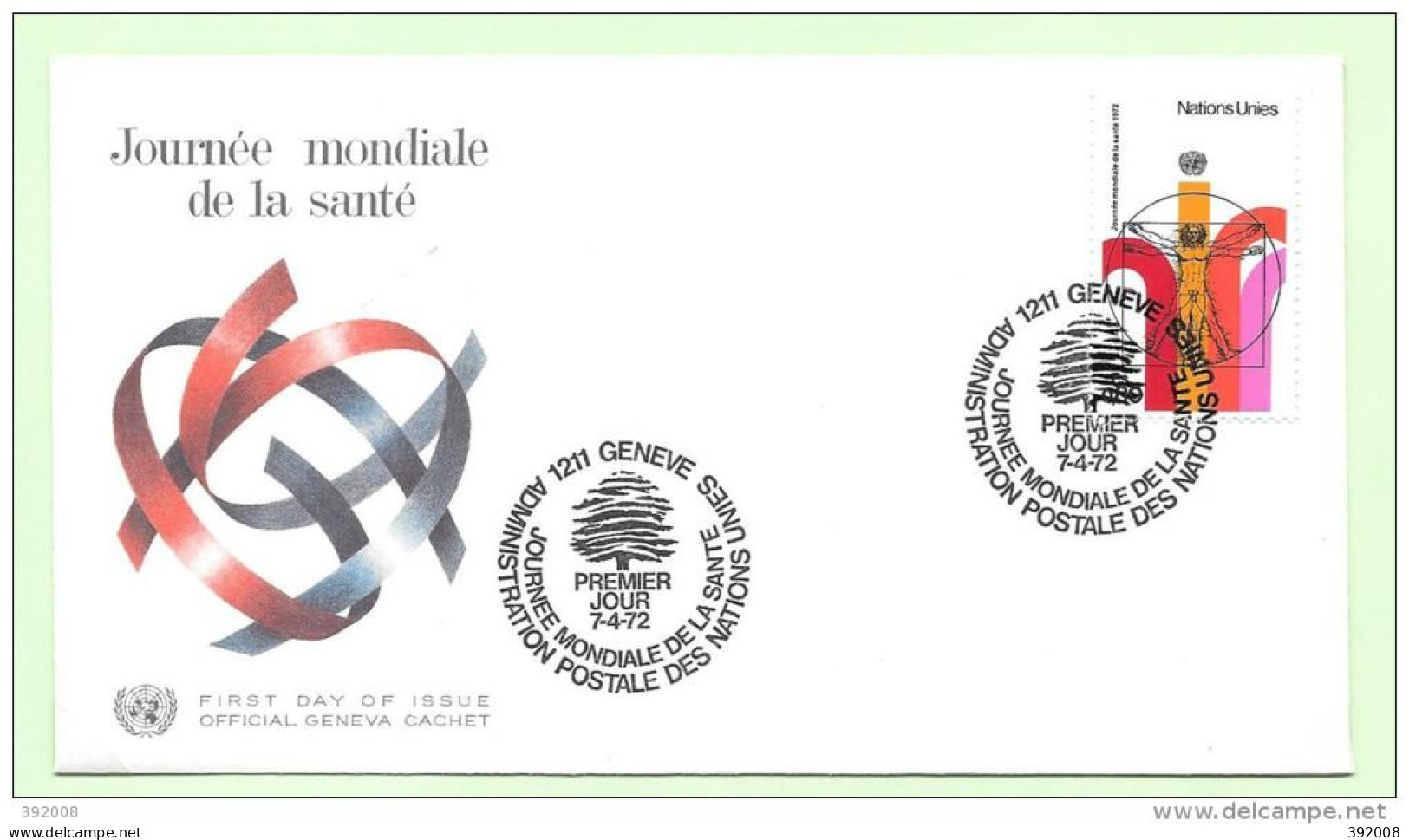 1972 - 24 - Journée Mondiale De La Santé  - 1 - FDC