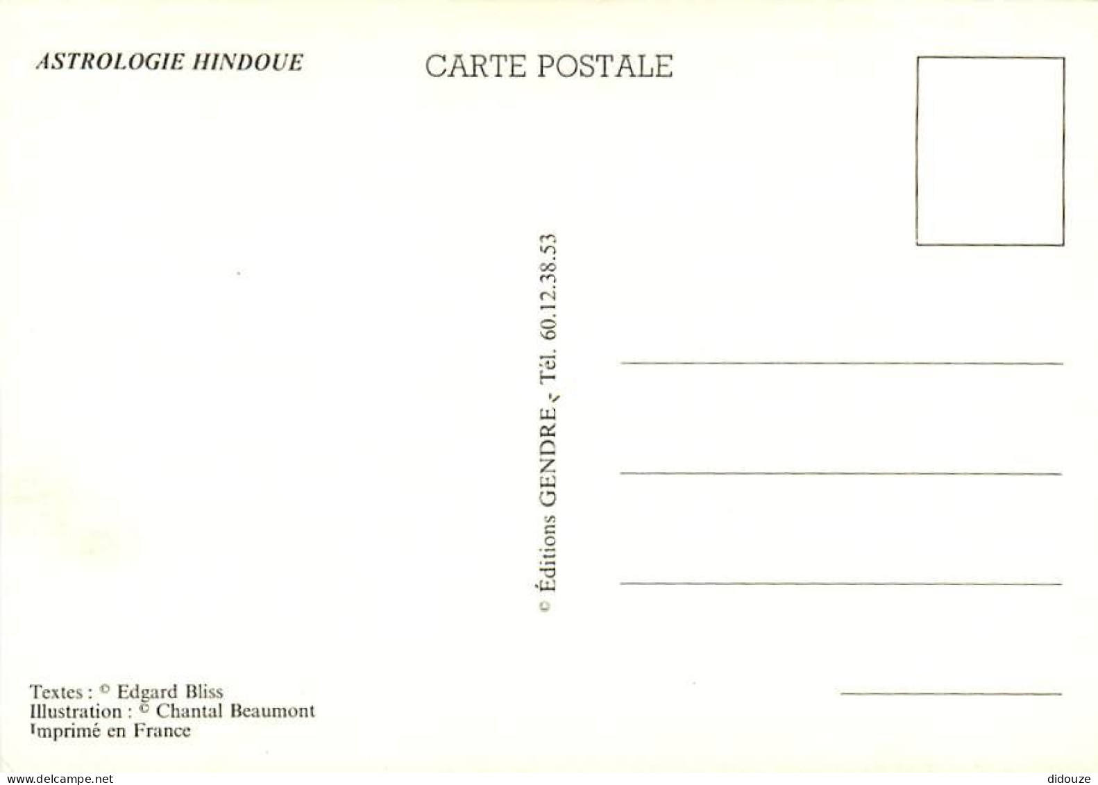 Astrologie - Astrologie Hindoue - Le Thula - Illustration Chantal Beaumont - CPM - Carte Neuve - Voir Scans Recto-Verso - Astrologia