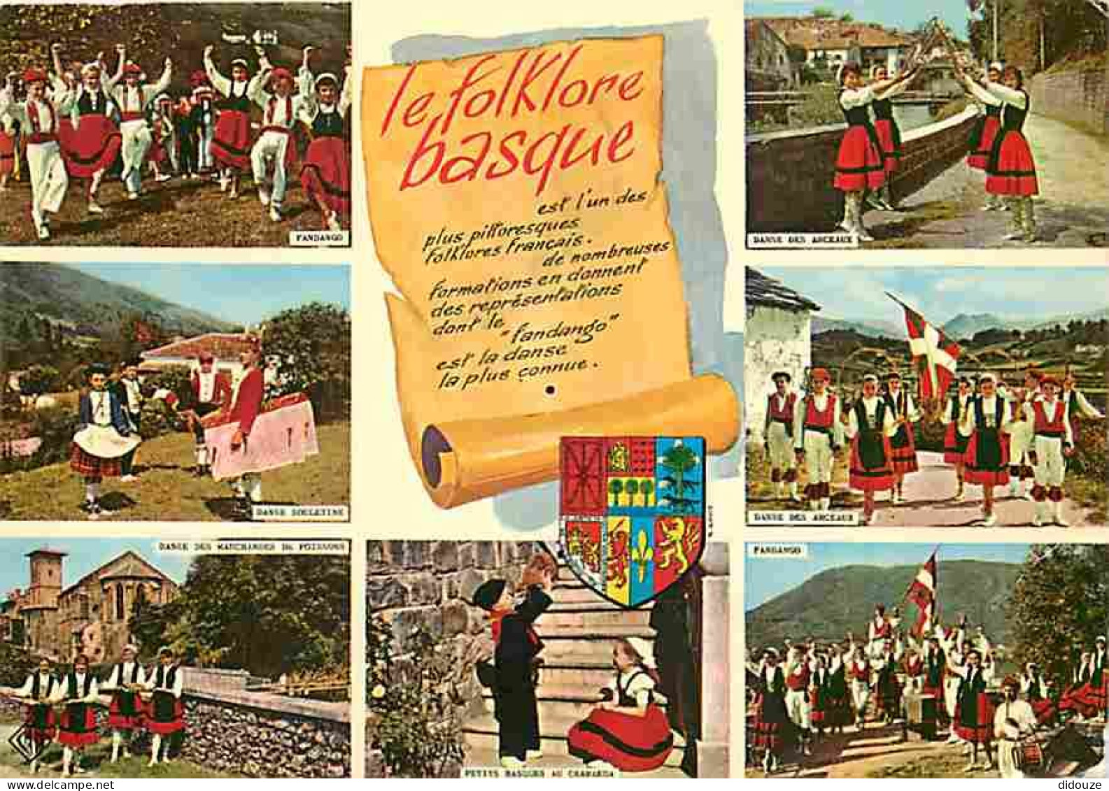 Folklore - Danses - Pays Basque - Multivues - Blasons - Voir Scans Recto Verso - Danses