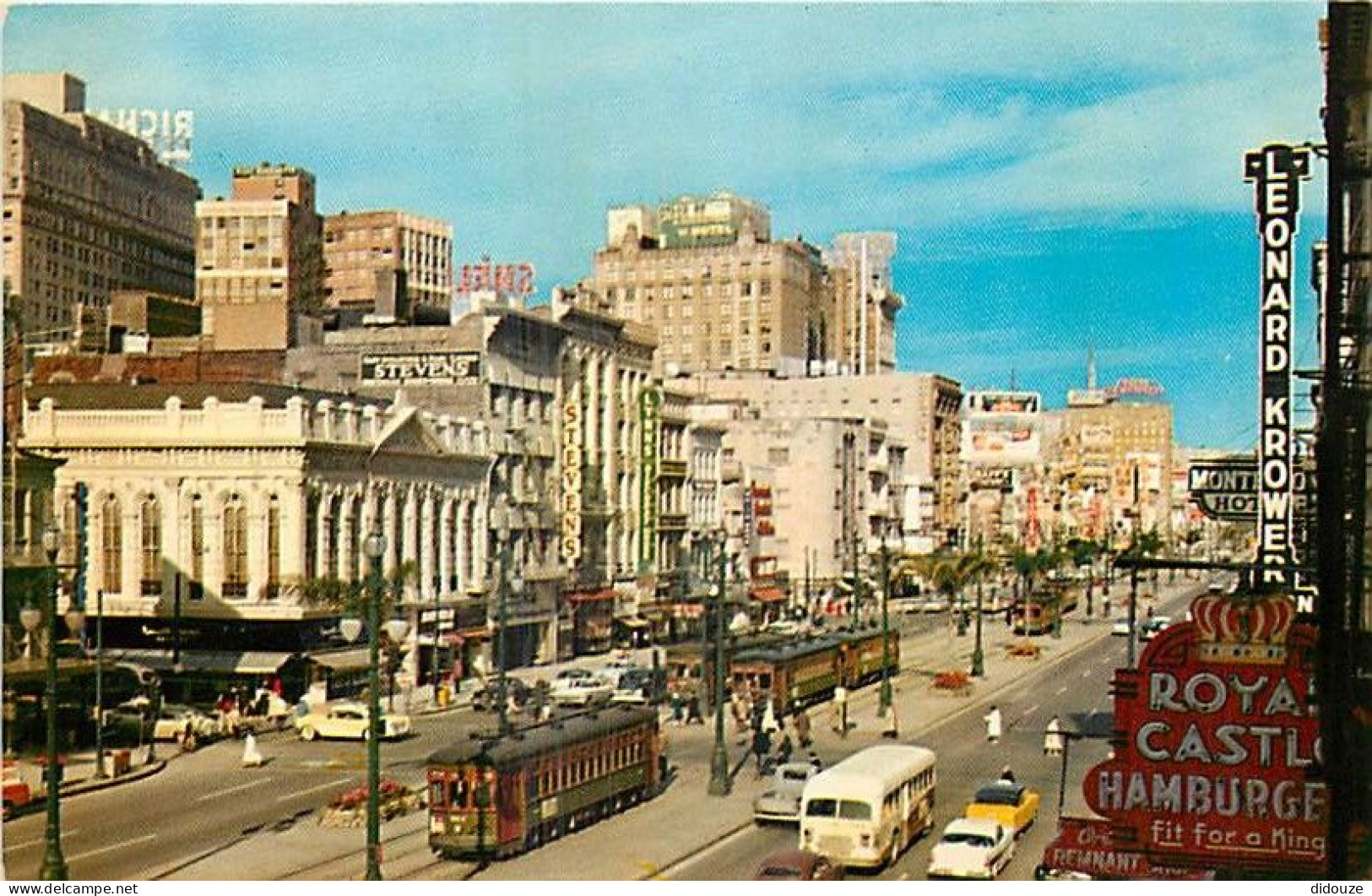 Etats Unis - New Orleans - Canal Street - Tramway - Automobiles - Bus - Etat De Louisiane - Louisiana State - CPSM Forma - New Orleans