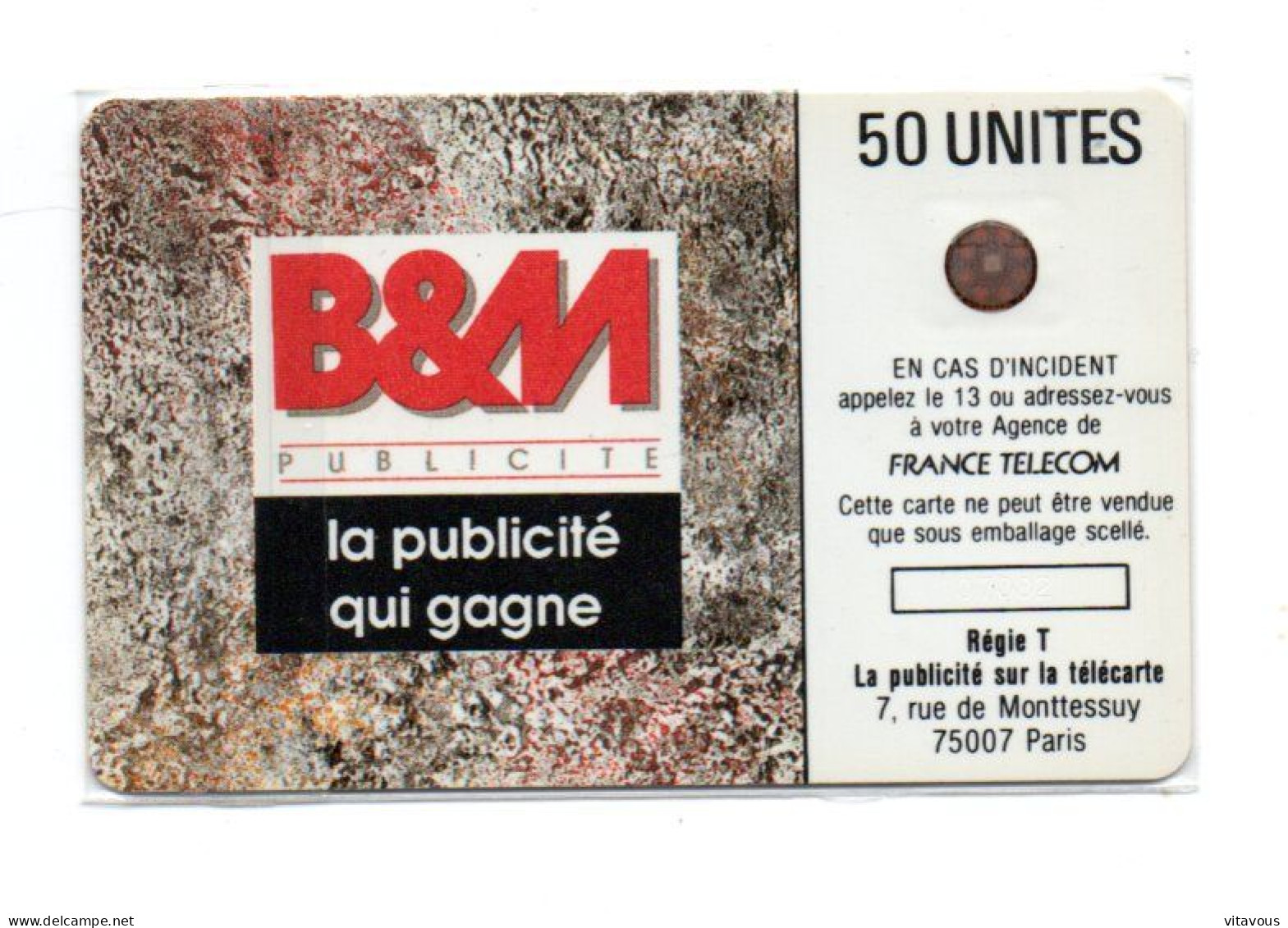 D 134  Les Échecs B&M 2 - Télécarte Privée FRANCE  50 Unités  Phonecard  échec (K 154) - Privadas