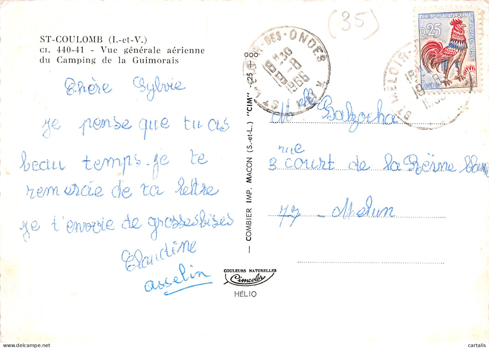 35-SAINT COULOMB-N°C-3648-B/0047 - Saint-Coulomb