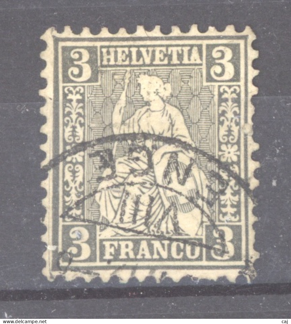 Suisse  :  Yv  34  (o)  Papier Blanc  ,   N2 - Used Stamps