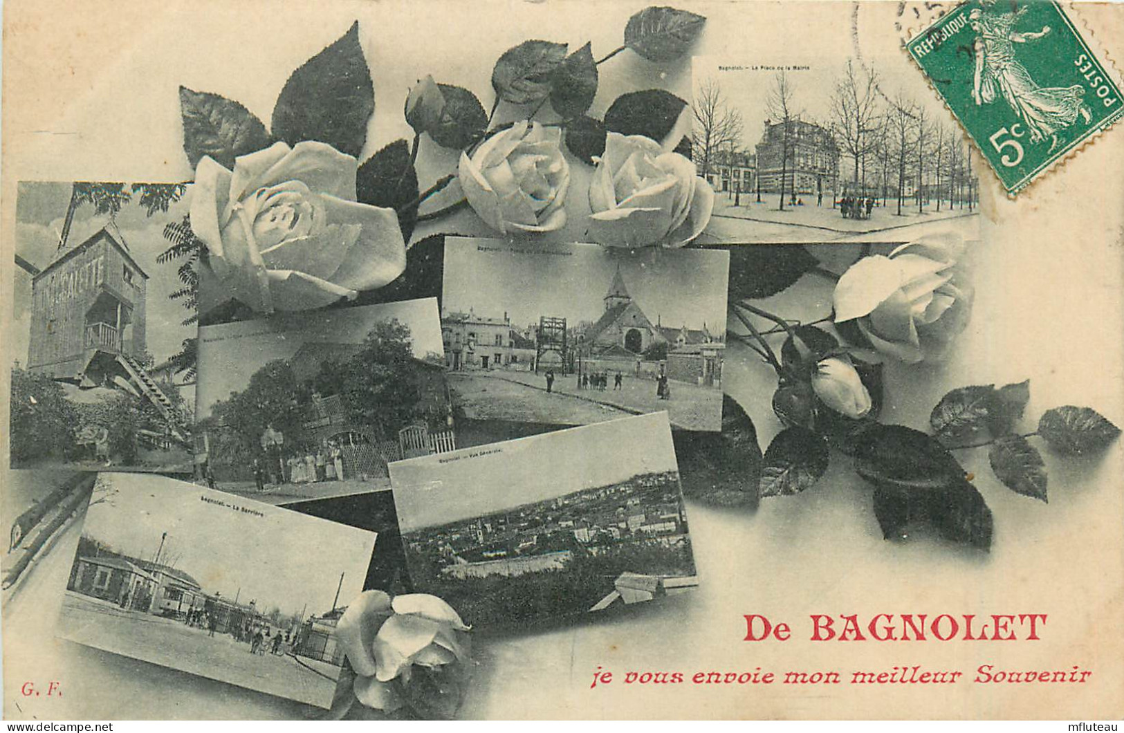 93* BAGNOLET  « souvenir »   Multi Vues        RL44,1147 - Bagnolet