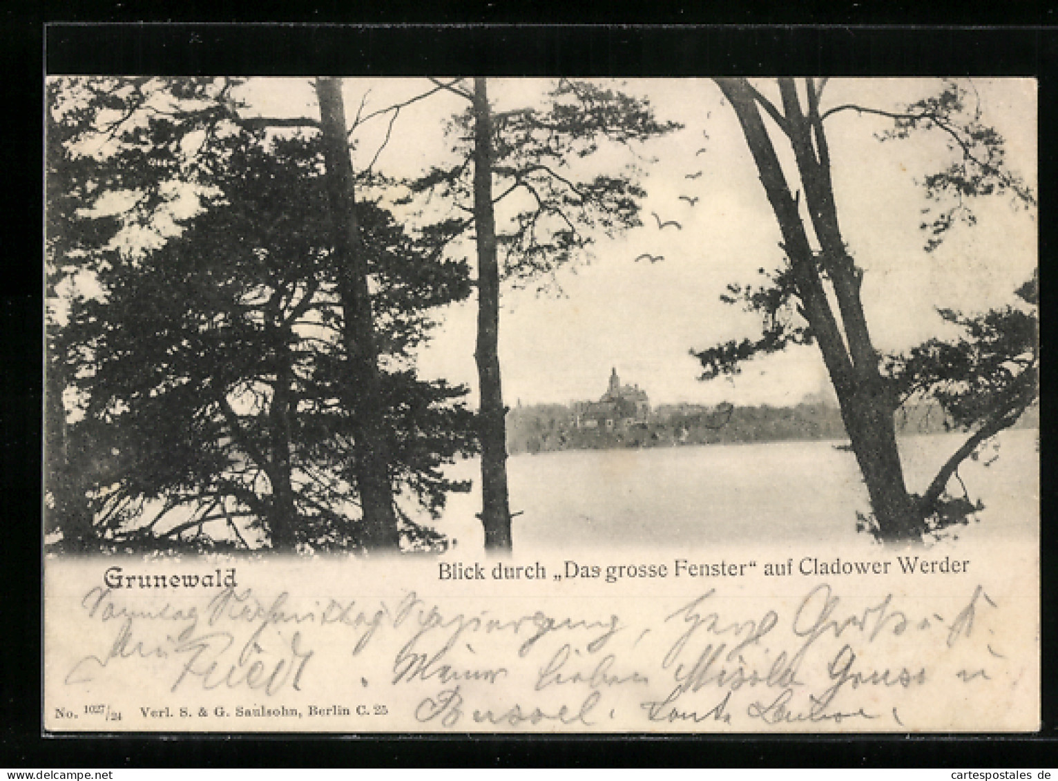 AK Grunewald, Blick Durch Das Grosse Fenster Auf Cladower Werder  - Grunewald