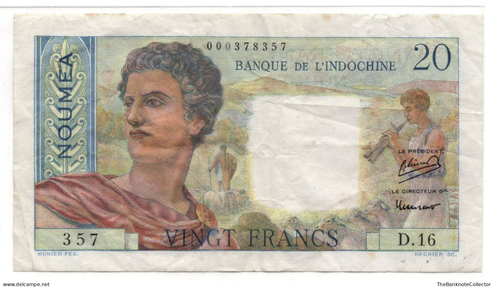 French Indochina New Caledonia 20 Francs Very Fine - Autres & Non Classés