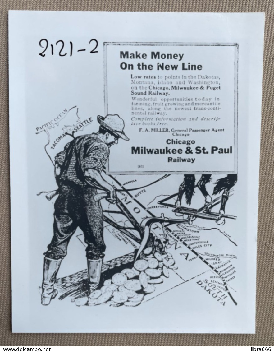 Chicago Milwaukee & St. Paul Railway  13 X 10 Cm (REPRO PHOTO! - Zie Beschrijving - Voir Description - See Description)! - Ternes