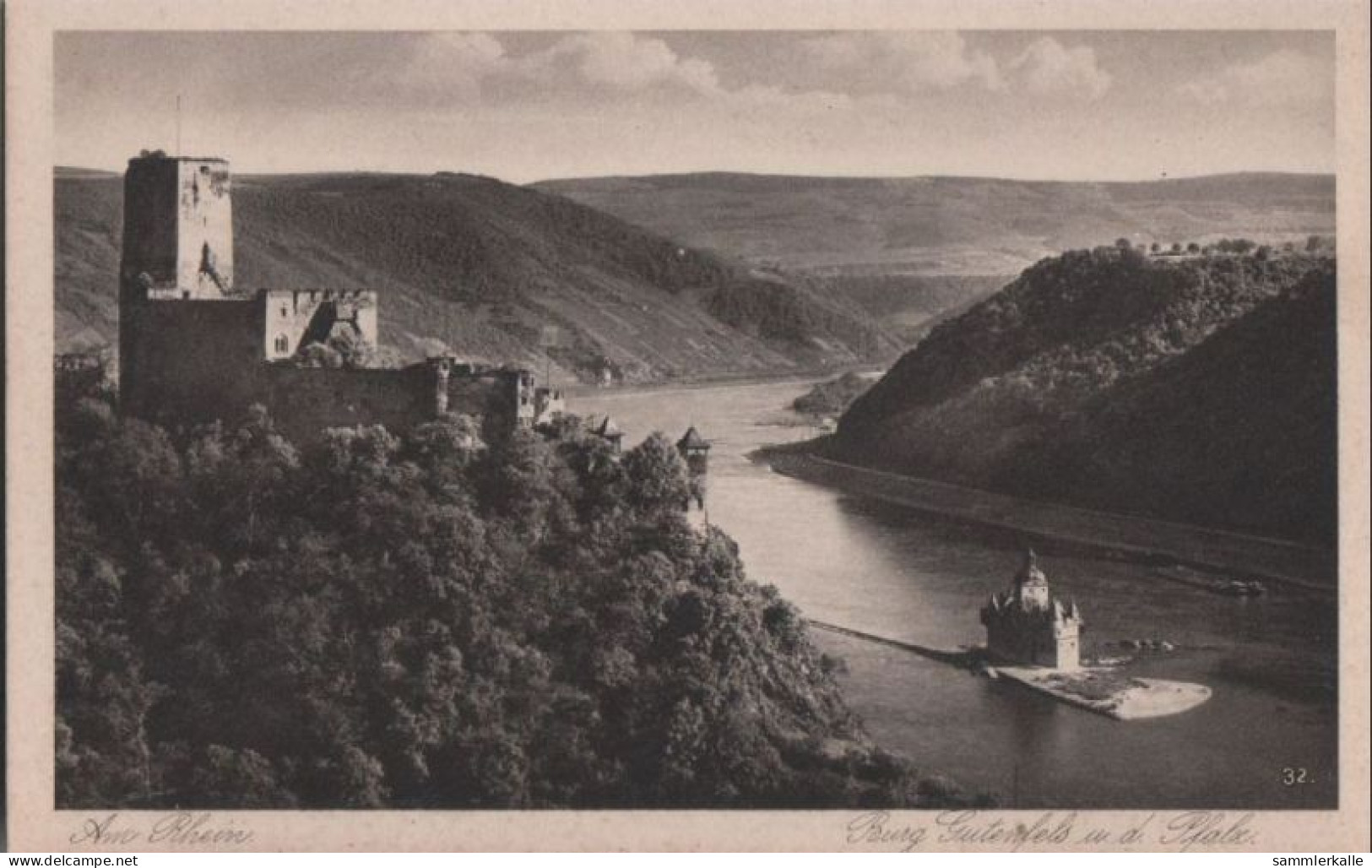 62880 - Kaub, Burg Gutenfels - Und Die Pfalz - Ca. 1955 - Kaub