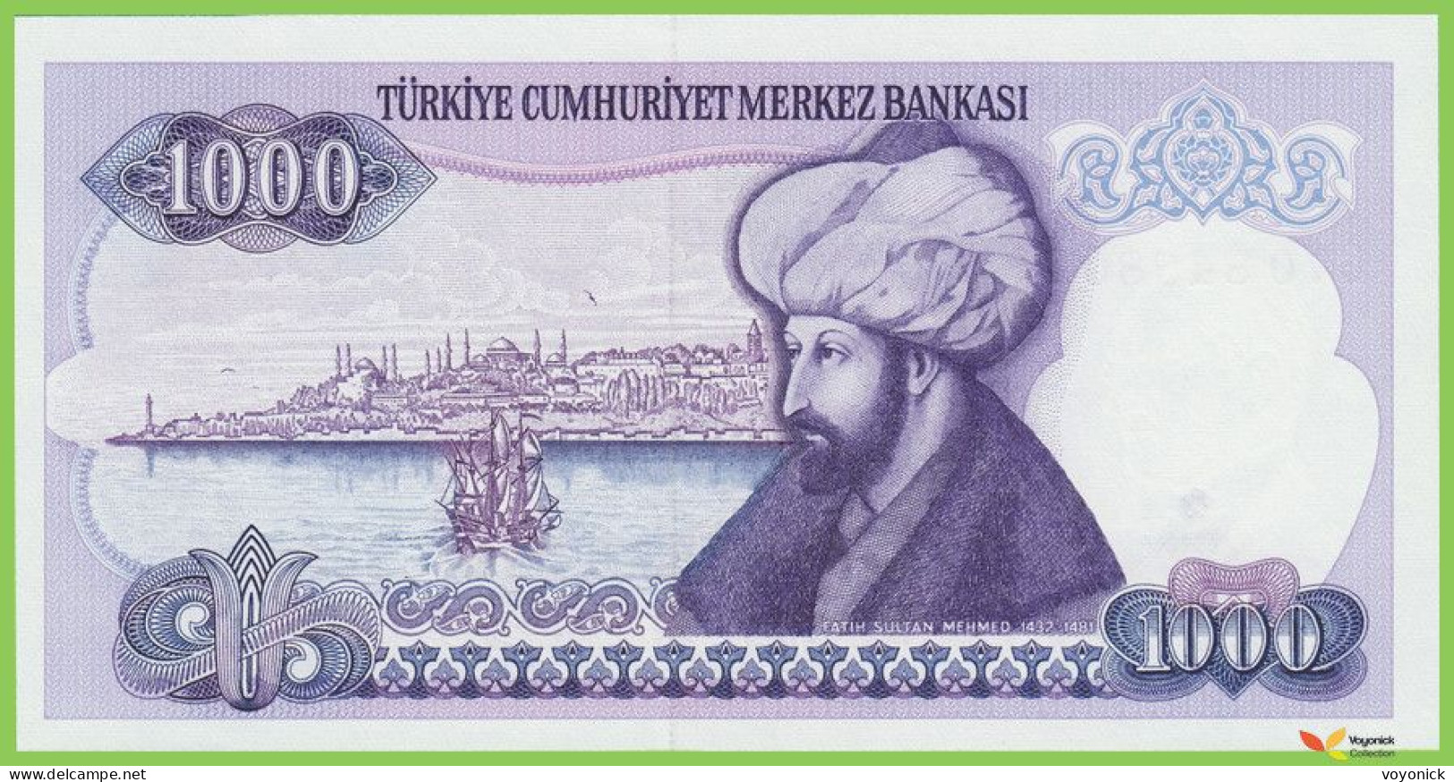 Voyo TURKEY 1000 Lirasi L1970/1988 P196b B272b G70 UNC - Türkei