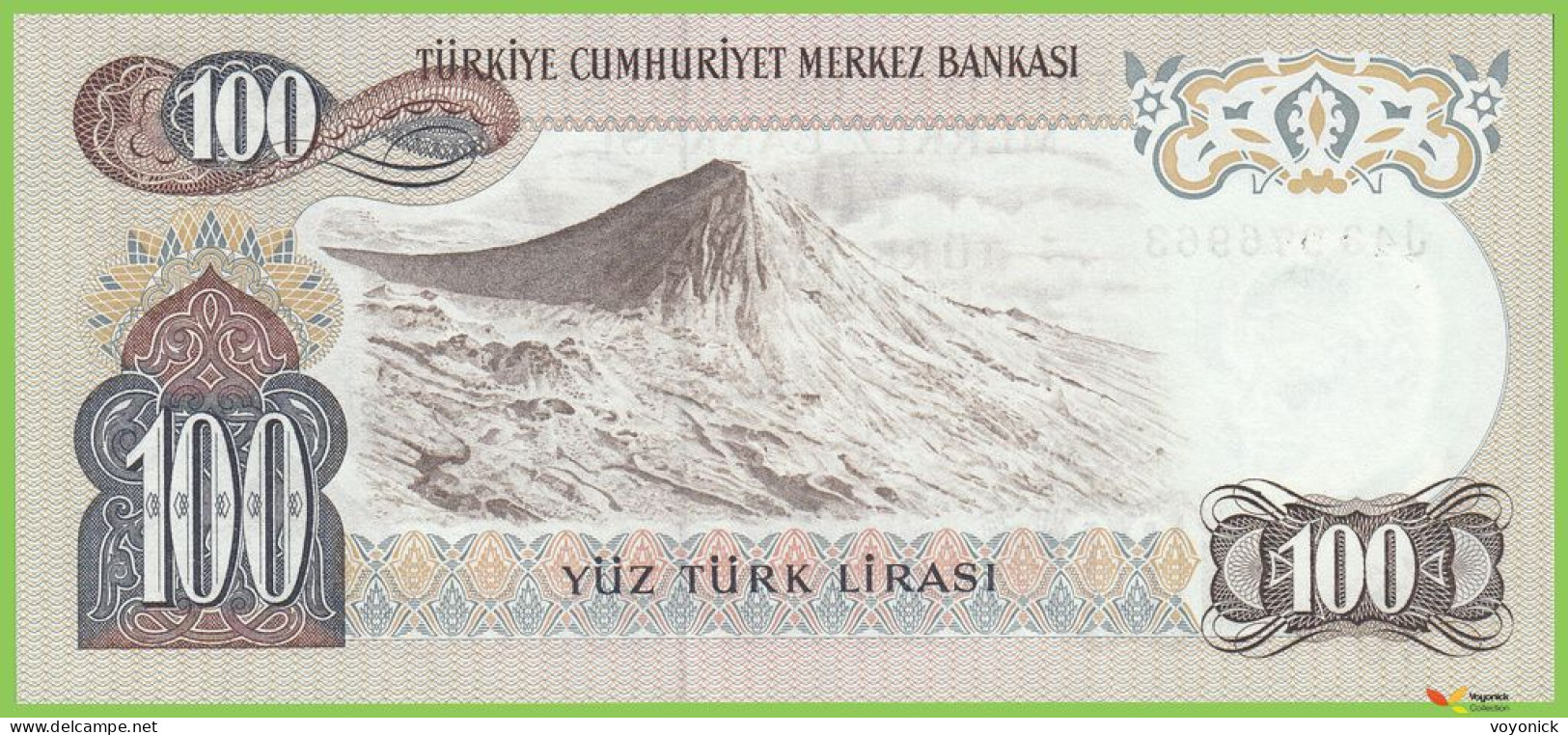 Voyo TURKEY 100 Lirasi L1970/1983 P189c B266d J43 UNC V - Türkei