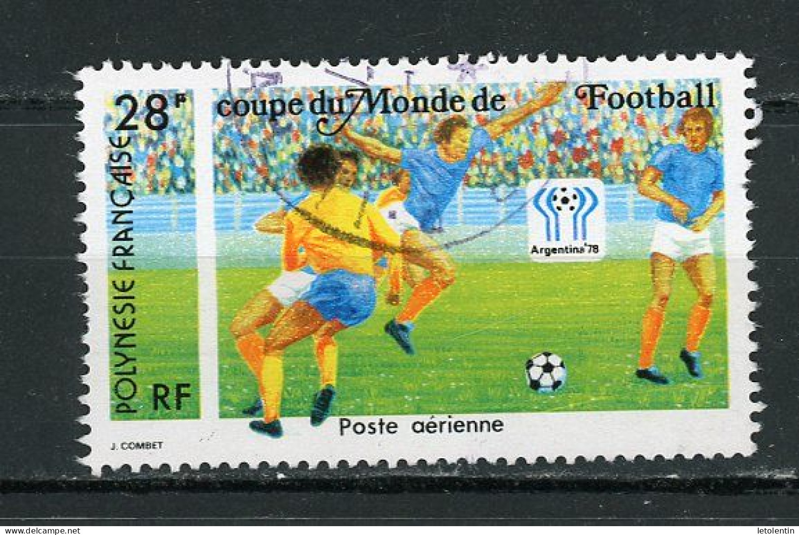 POLYNESIE - FOOT-BALL - POSTE AERIENNE - N° Yt 137 Obli. - Gebraucht