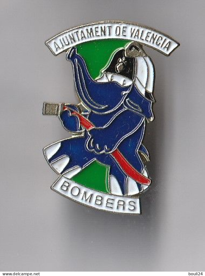 PIN'S  THEME POMPIERS  BOMBERS AJUNTAMENT DE VALENCIA EN ESPAGNE TRES RARE - Pompieri