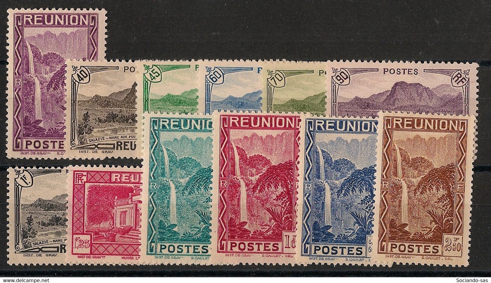 REUNION - 1939-40 - N°YT. 163 à 174 - Série Complète - Neuf Luxe ** / MNH / Postfrisch - Nuevos