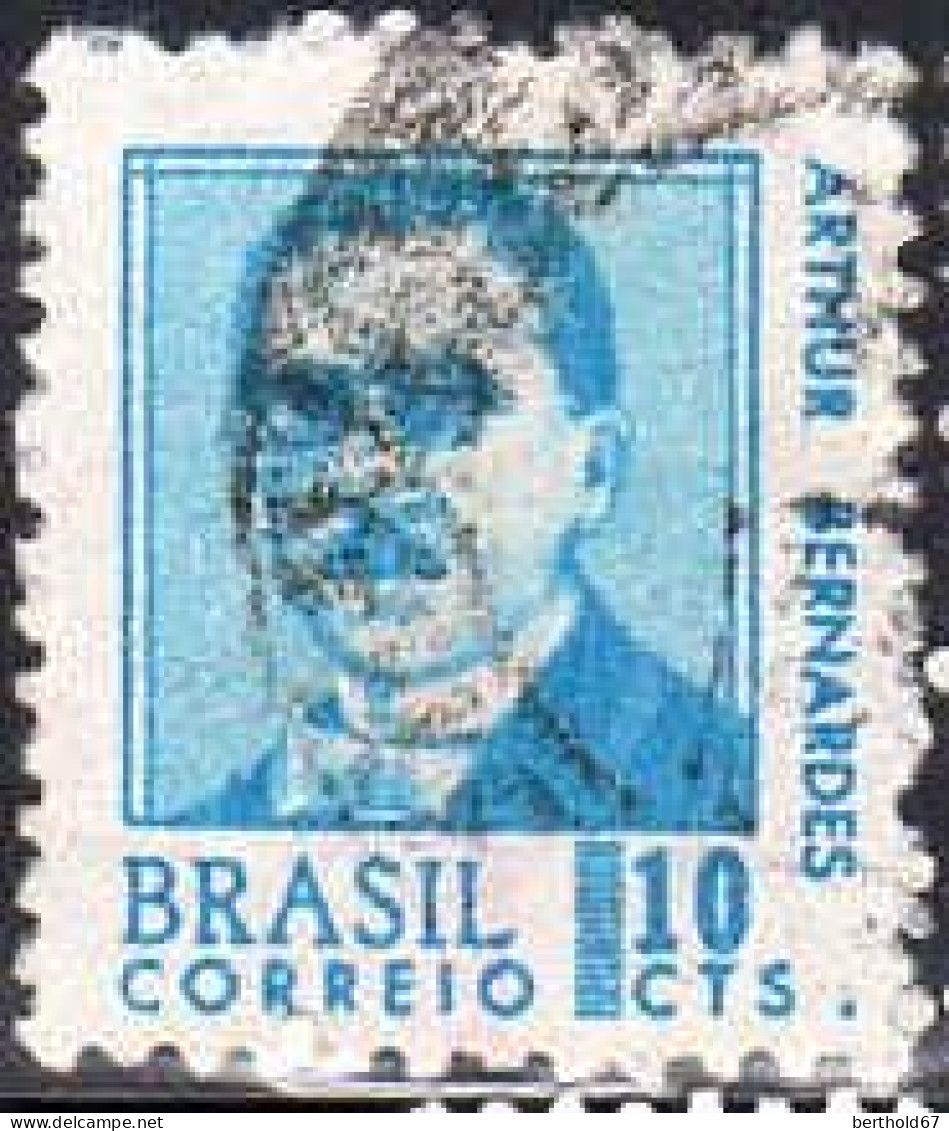 Brésil Poste Obl Yv: 842 Mi:1153 Artur Da Silva Bernardes (cachet Rond) - Usati