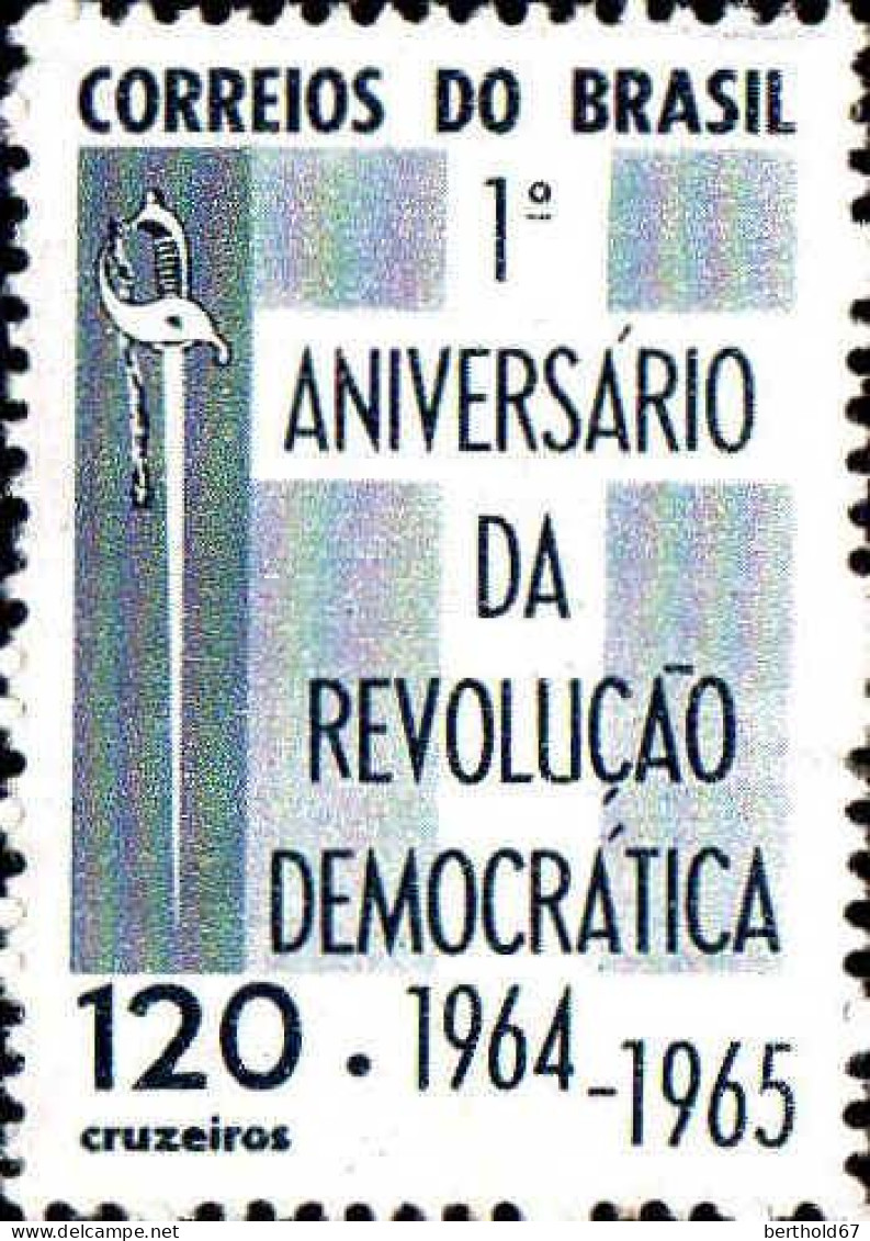 Brésil Poste N** Yv: 769 Mi:1073 1.Aniversario Da Revoluçao Democratica - Nuevos