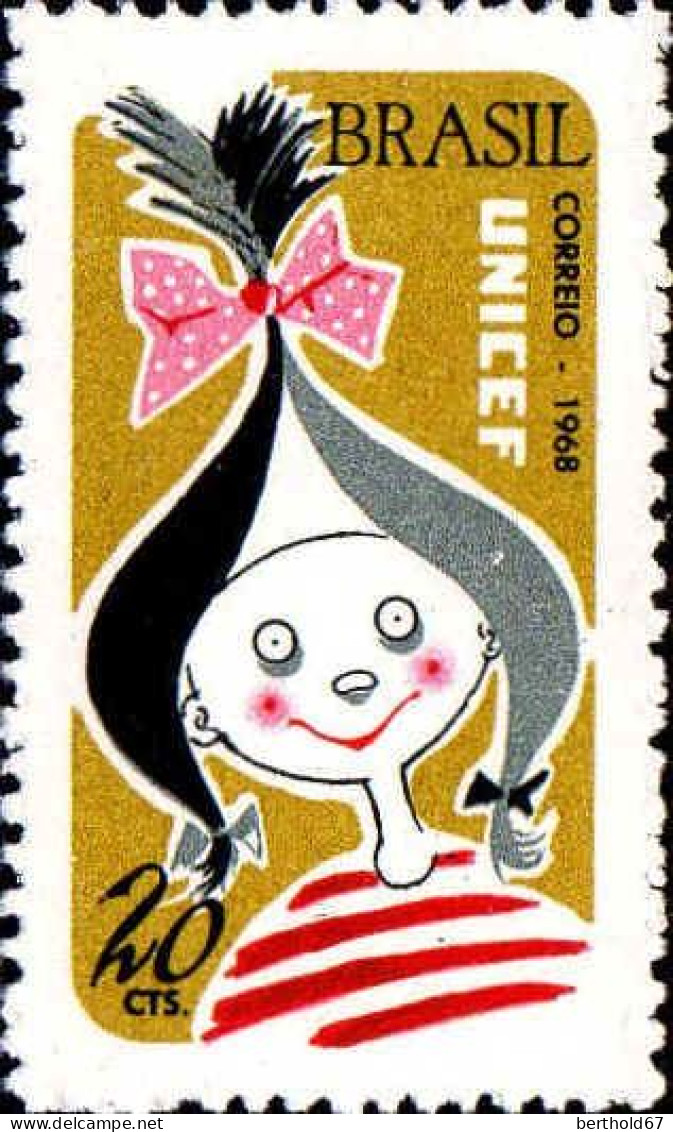 Brésil Poste N** Yv: 869/871 22.Anniversaire De L'Unicef (non-gommé) - Unused Stamps