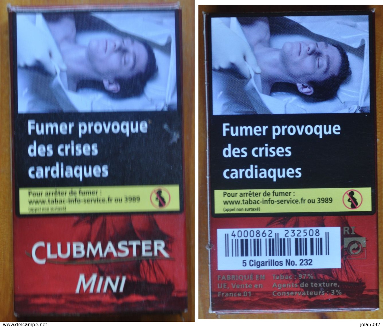 Boîte Carton - Cigarillos CLUBMASTER - Autres & Non Classés