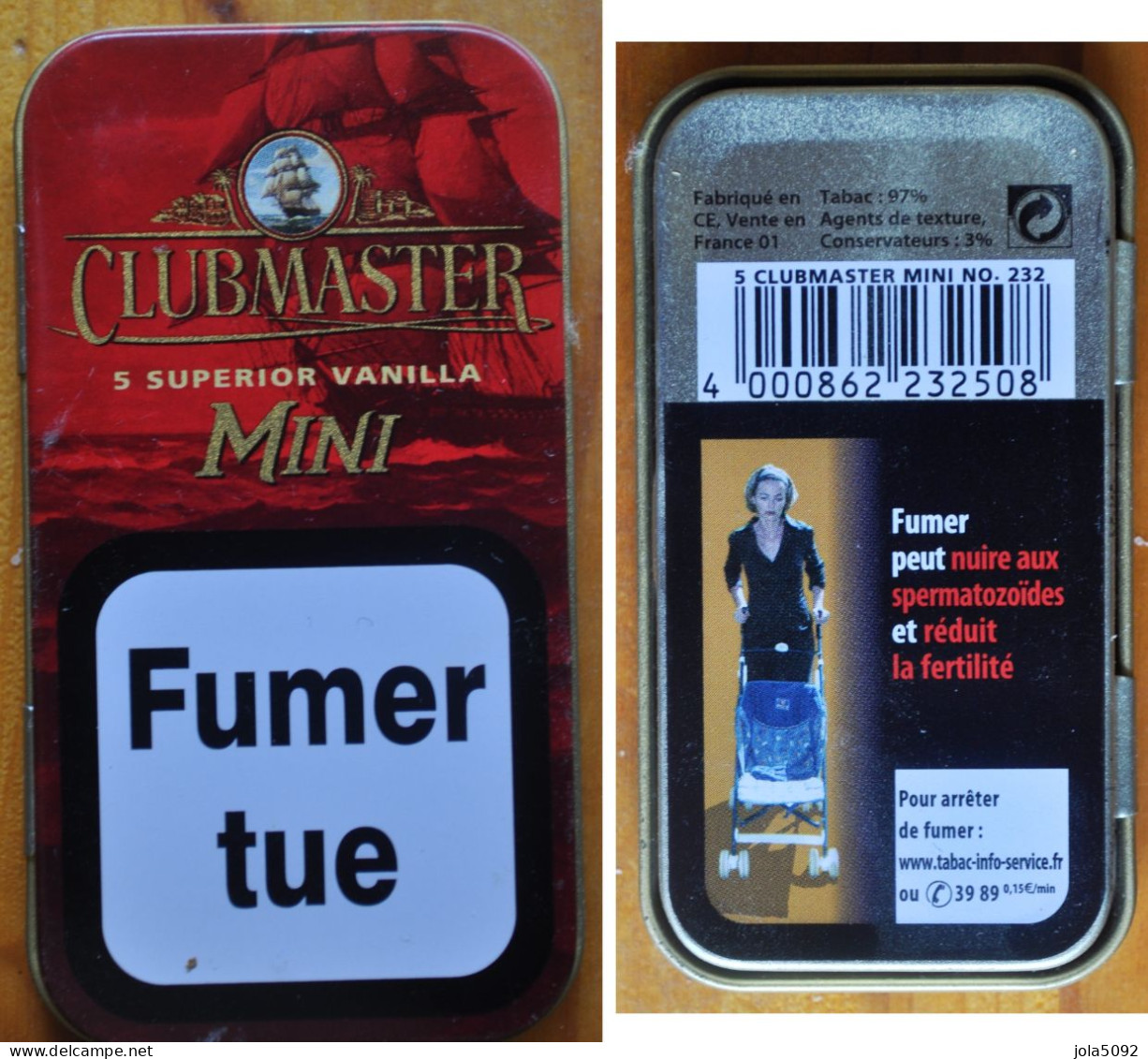 Boîte Métallique - Cigarillos CLUBMASTER - Otros & Sin Clasificación