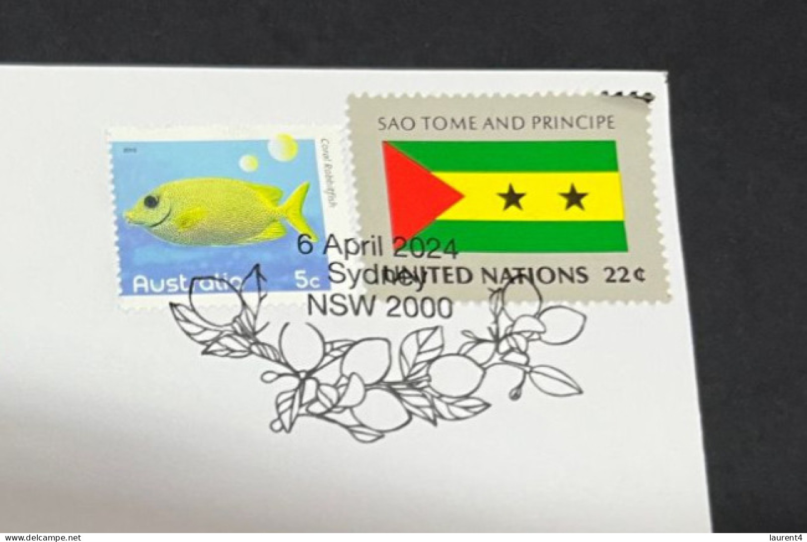 5-4-2024 (1 Z 7) COVID-19 4th Anniversary - Sao Tome & Principe - 6 April 2024 (with Sao Tome UN Flag Stamp) - Enfermedades