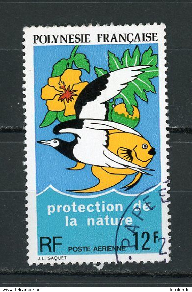 POLYNESIE - PROTECTION DE LA NATURE - POSTE AERIENNE - N° Yt 82 Obli. - Gebruikt