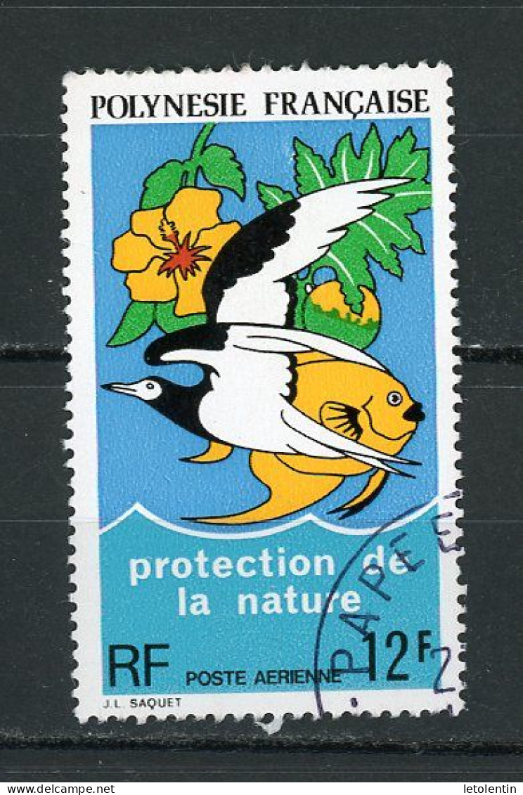 POLYNESIE - PROTECTION DE LA NATURE - POSTE AERIENNE - N° Yt 82 Obli. - Usati