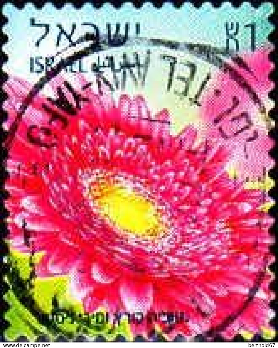 Israel Poste Obl Yv:2236 Mi:2326 Gerberas (Beau Cachet Rond) - Gebraucht (ohne Tabs)