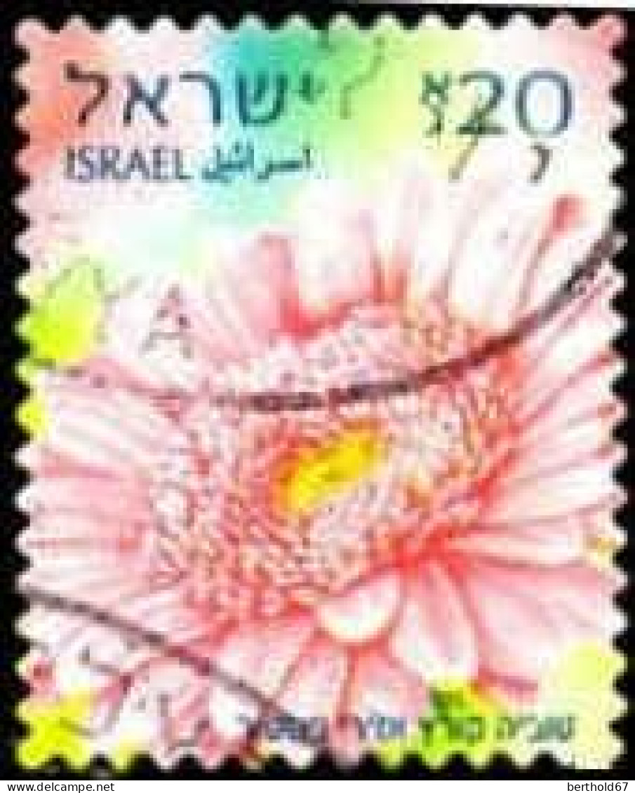 Israel Poste Obl Yv:2232 Mi:2322 Gerberas (cachet Rond) - Usati (senza Tab)