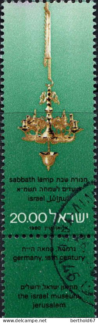 Israel Poste Obl Yv: 765 Mi:823 Shabbat Lamp (TB Cachet Rond) - Usati (con Tab)